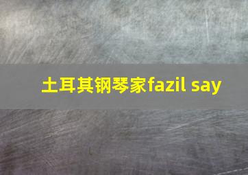 土耳其钢琴家fazil say